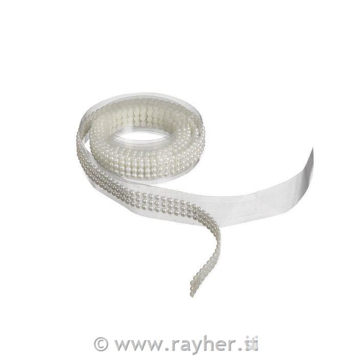 NASTRO ADESIVO PERLINE, 10MM, 92 CM