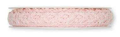 ČIPKA BOMBAŽNA, ROZA, 1M, 13MM