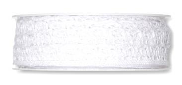 ČIPKA KVAČKANA BOMBAŽNA, BELA, 1M, 10MM
