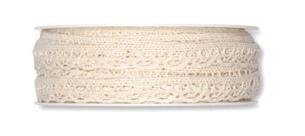 PIZZO ALL'UNCINETTO COTONE, CREMA, 1M, 1