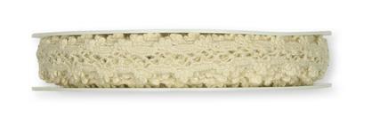 ČIPKA KVAČKANA BOMBAŽNA, KREM, 1M,15MM