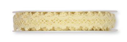 PIZZO ALL'UNCINETTO COTONE, VANIGLIA, 1M