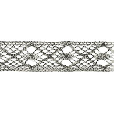 ČIPKA METALIC, SREBNA, 1M, 12MM