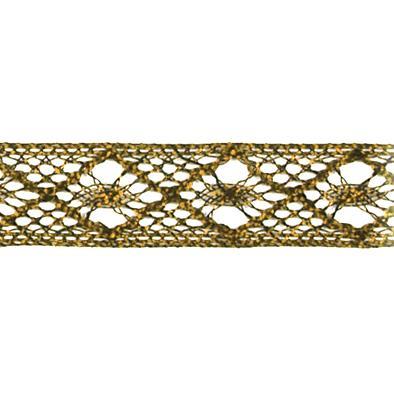 ČIPKA METALIC, ZLATA, 1M, 12MM