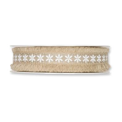 Printed linen ribbon 18 mm