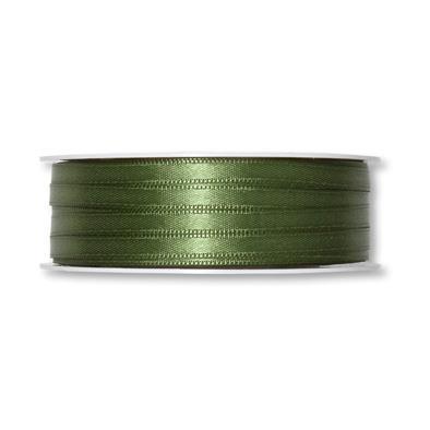 NASTRO DI RASO VERDE SCURO, 6MM, 1M