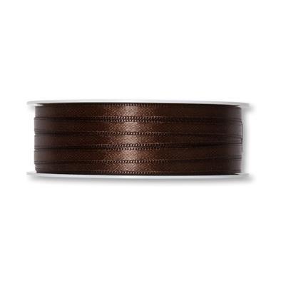 NASTRO DI RASO MARRONE, 6MM, 1M
