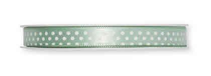 NASTRO DI RASO CON PUNTI, MENTA, 10MM, 1