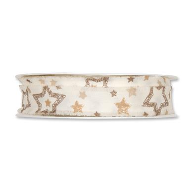 Ribbon printed Stars 18 mm