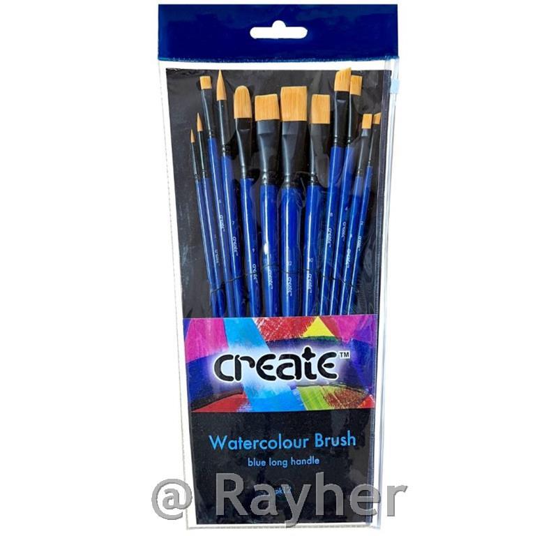 Veliki set čopičev za akvarelne barve in tuše Create