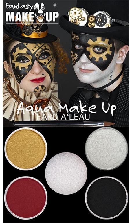 Colore per viso e corpo Fantasy set 6, 1x pennello