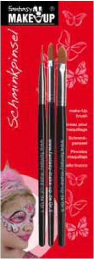 Set of 3 MakeUp brusches Nylon