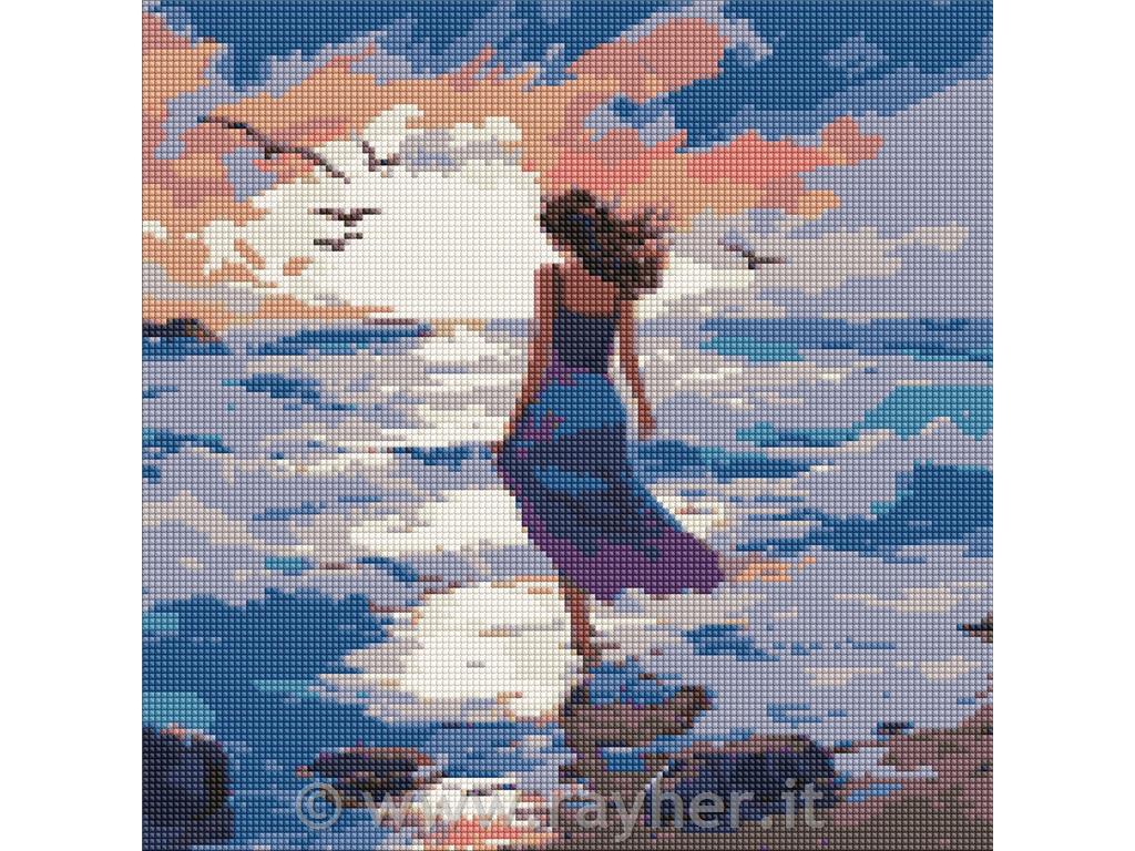 Diamond mosaic, A beautiful element, 40x40 cm