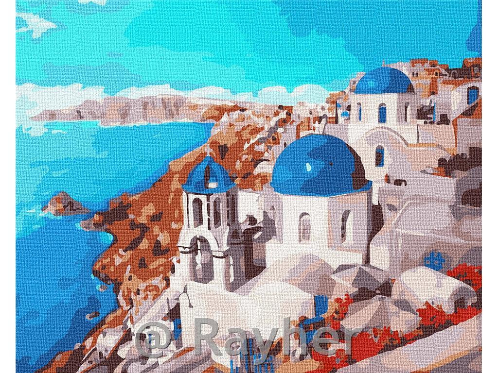 Dipingere con i numeri, Santorini, 40x50cm