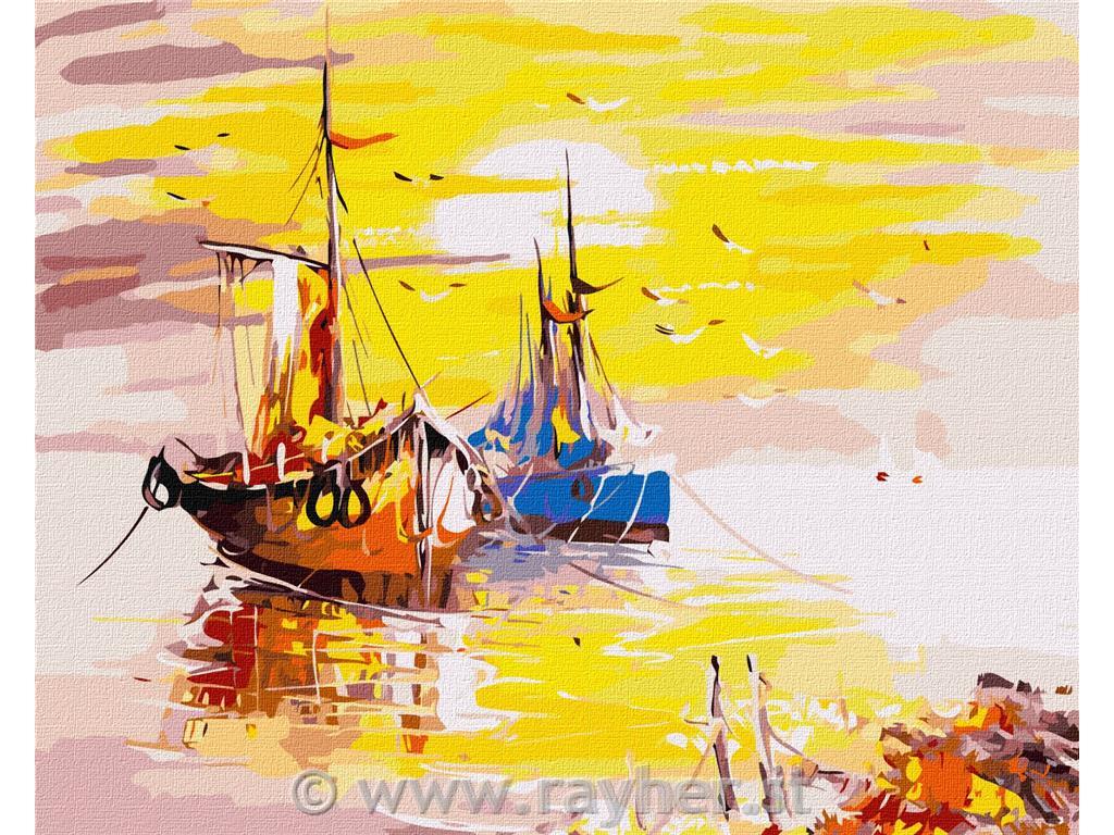 Dipingere con i numeri, A journey at daw, 40x50 cm