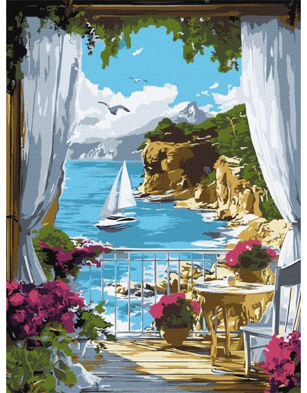 Dipingere con i numeri, Sunny harbour, 30x40 cm