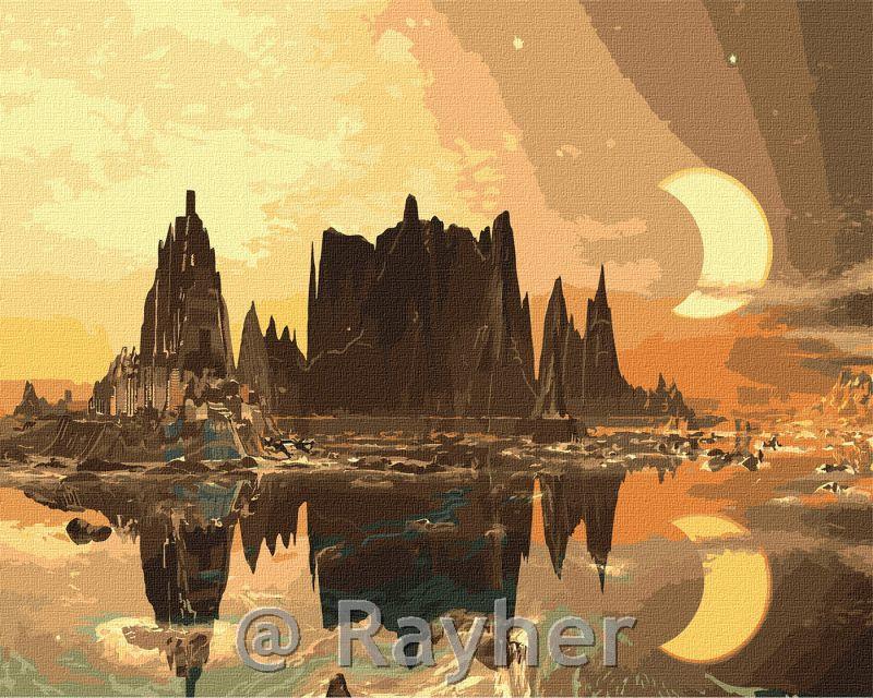 Dipingere con i numeri, Golden city, 40x50 cm