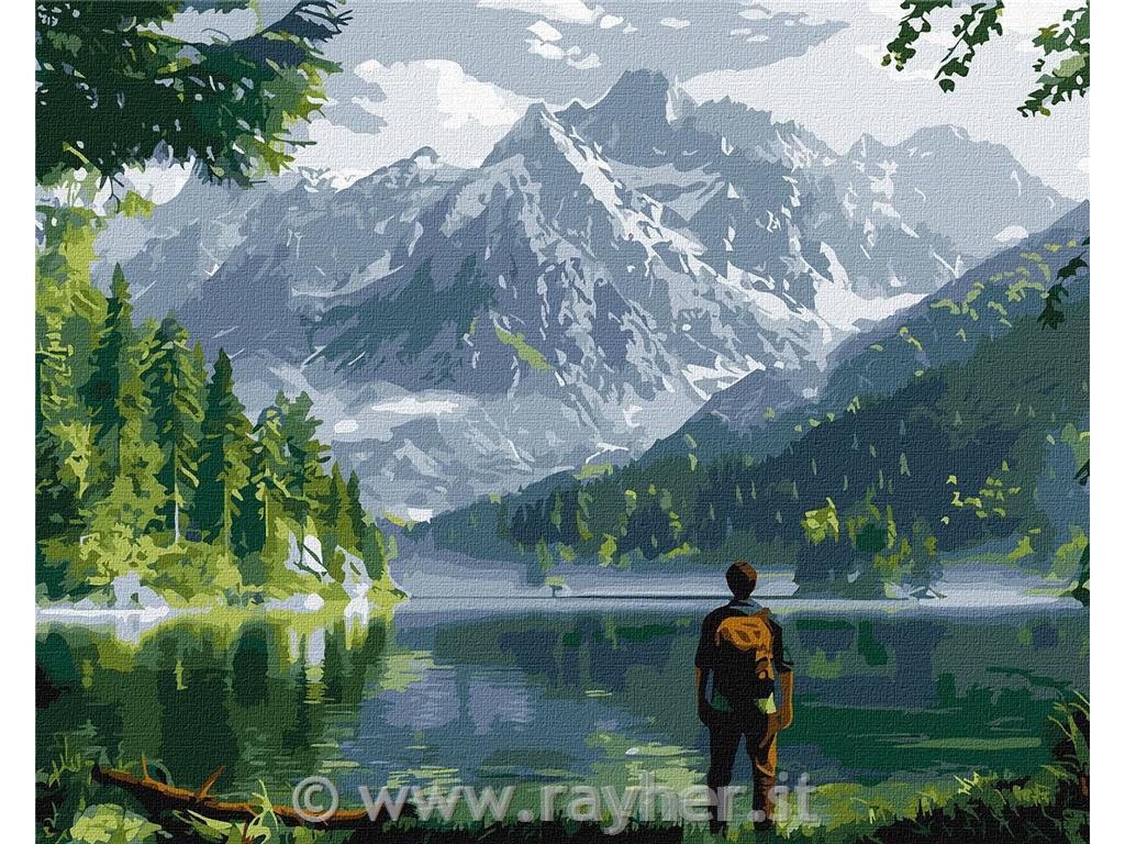 Dipingere con i numeri,Mountain landscap, 40x50 cm