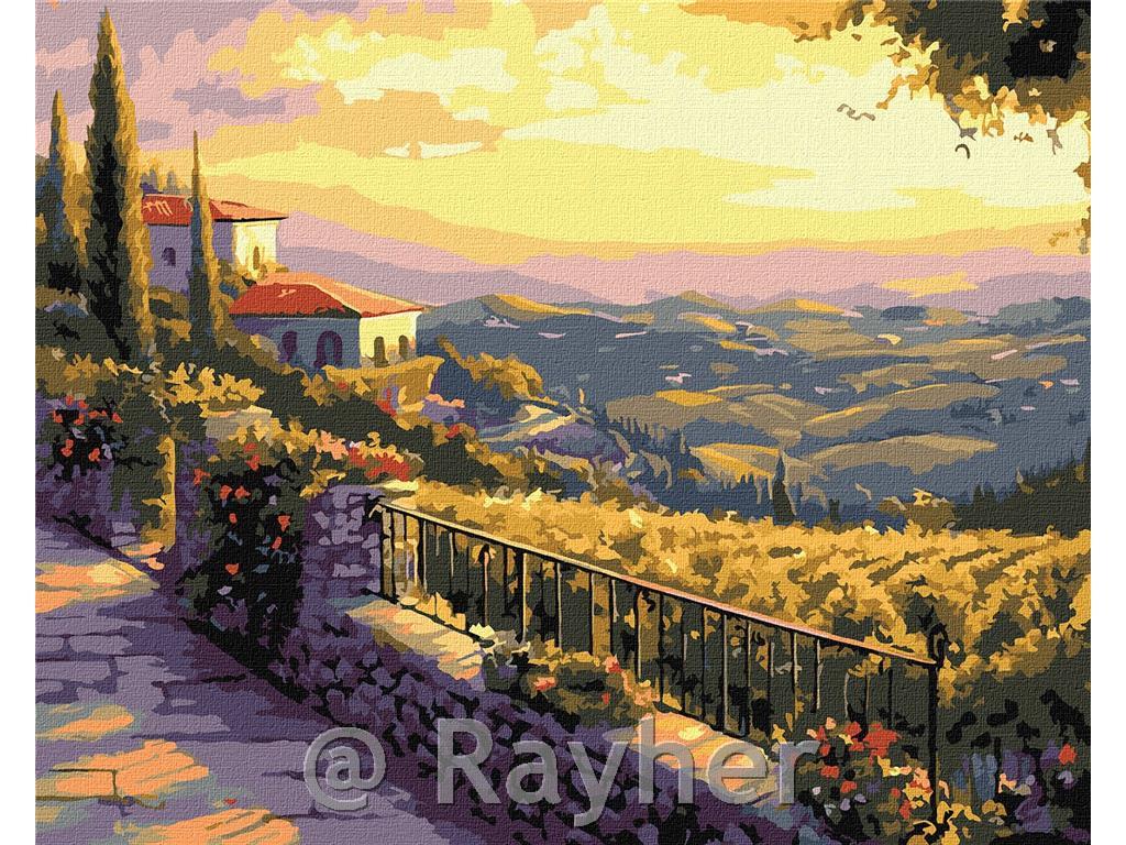 Dipingere con i numeri, An Italian evening, 40x50 cm
