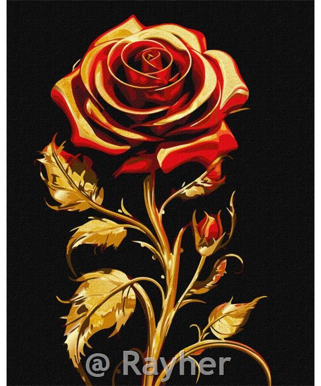 Dipingere con i numeri, Symbol of beauty, con colori metallici, 40x50 cm