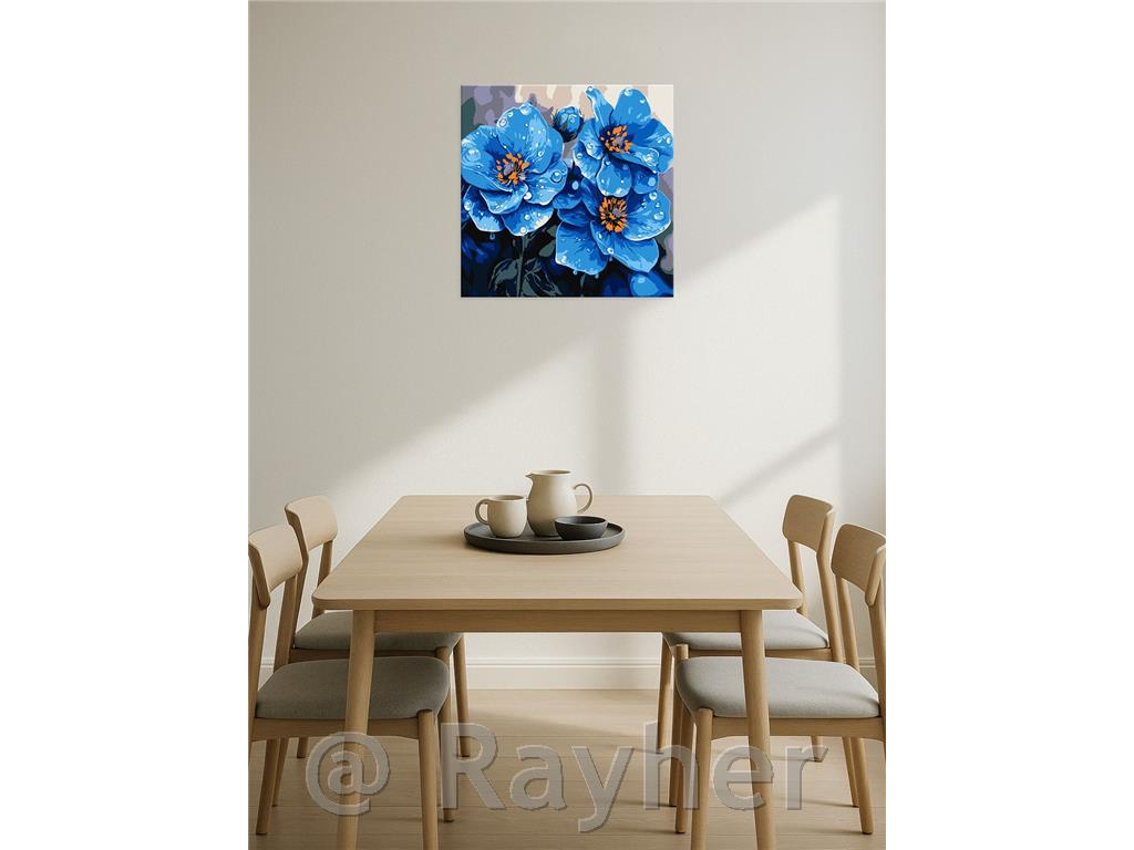Dipingere con i numeri, Violets every morning, 30x30 cm