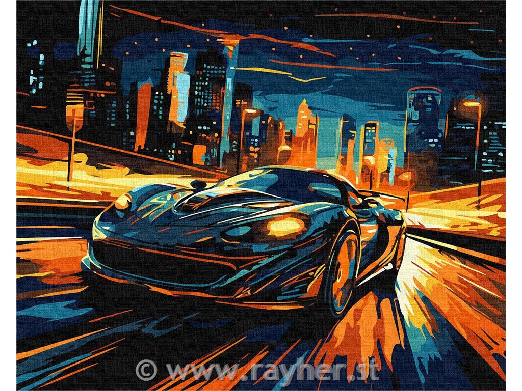 Painting by Numbers, Night city, 40x50 cm