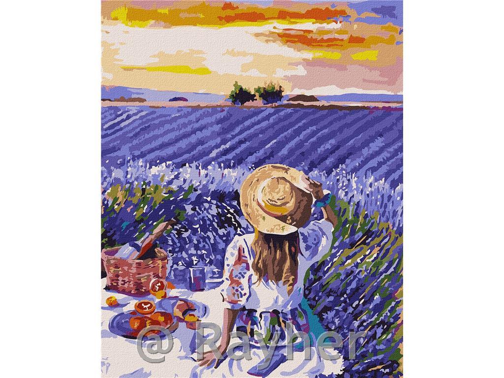 Dipingere con i numeri, Lavender picnic,40x50 cm