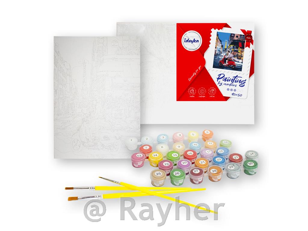 Dipingere con i numeri, Rainbow look, 40x50 cm