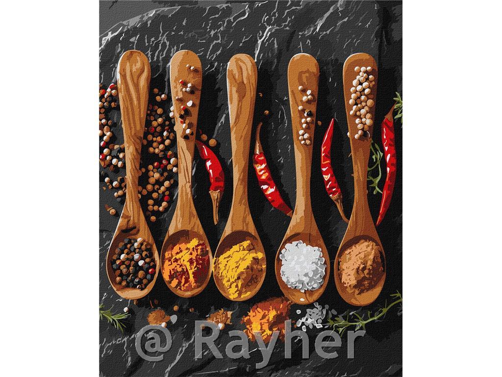 Dipingere con i numeri, A variety of spices, 40x50 cm