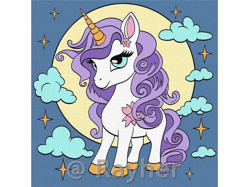 Dipingere con i numeri, Fairytale unicorn, 25x25 cm