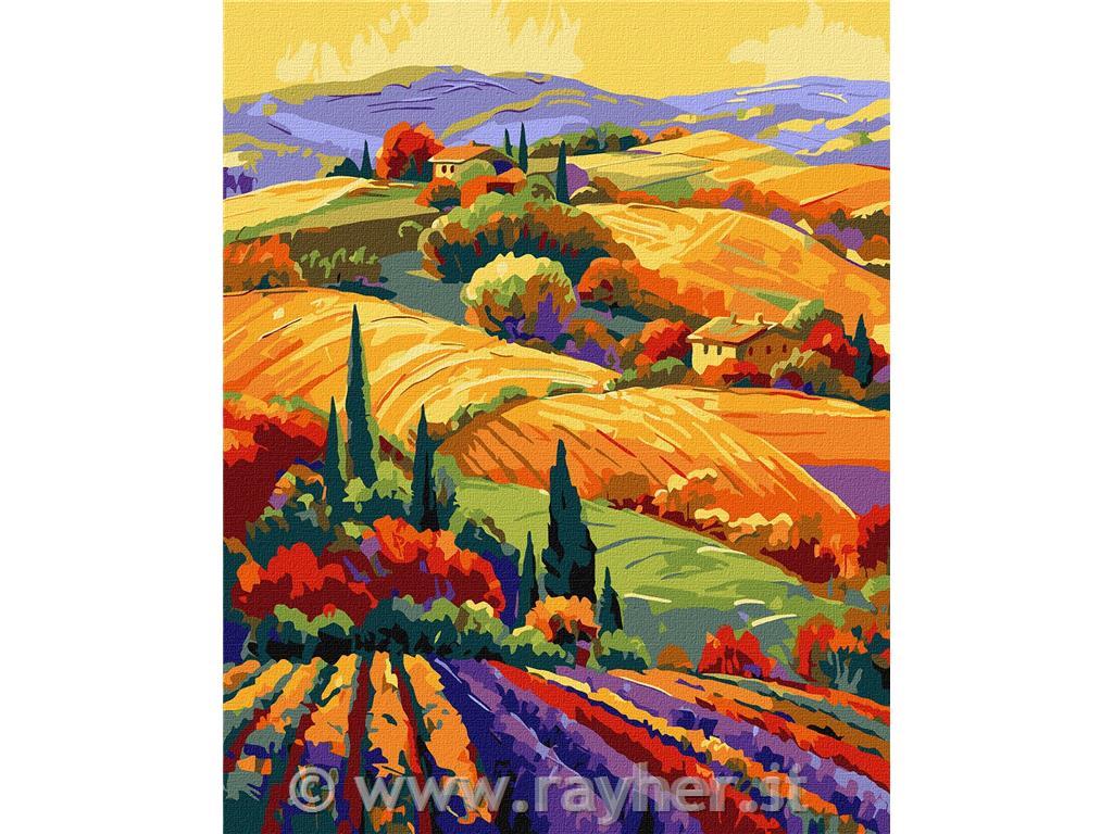 Dipingere con i numeri, Vivid landscape, 40x50 cm