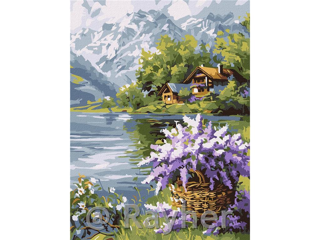Painting by Numbers, Lilac basket, 30x40cm