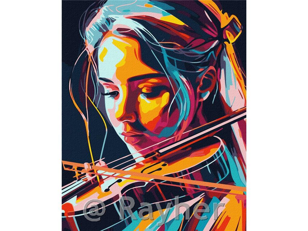 Painting by Numbers, Virtuoso violinist,40x50 cm