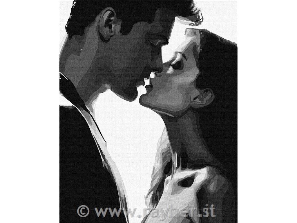 Painting by Numbers, Tender kiss, 40x50 cm
