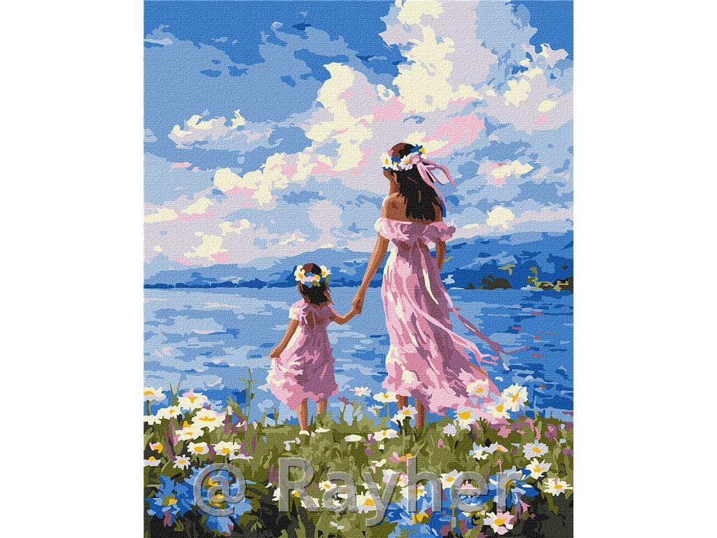 Dipingere con i numeri, Mother and daughter, 40x50 cm