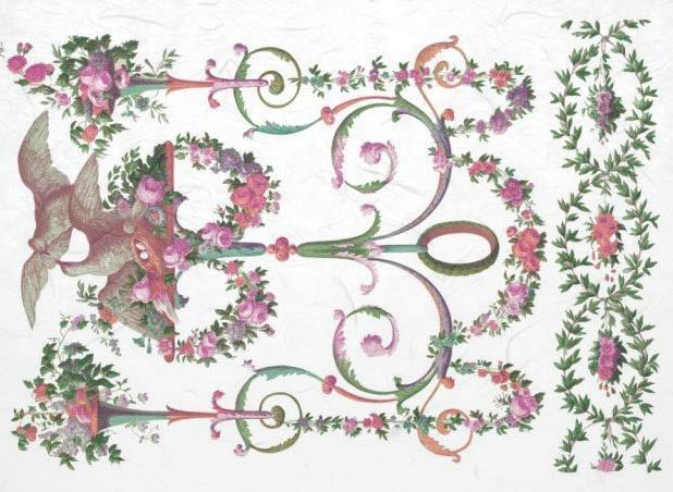 DECOUPAGE PAPIR RIŽEV A4, CVETLIČNE GIRL