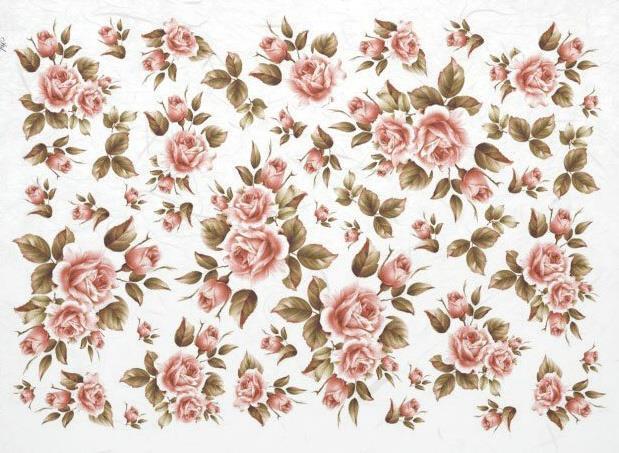 DECOUPAGE PAPIR RIŽEV A4, RDEČE VRTNICE