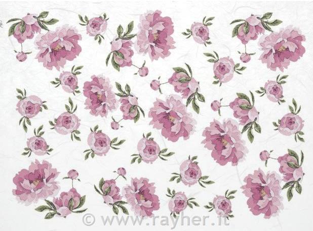 DECOUPAGE PAPIR RIŽEV A4,VRTNICE&POPKI