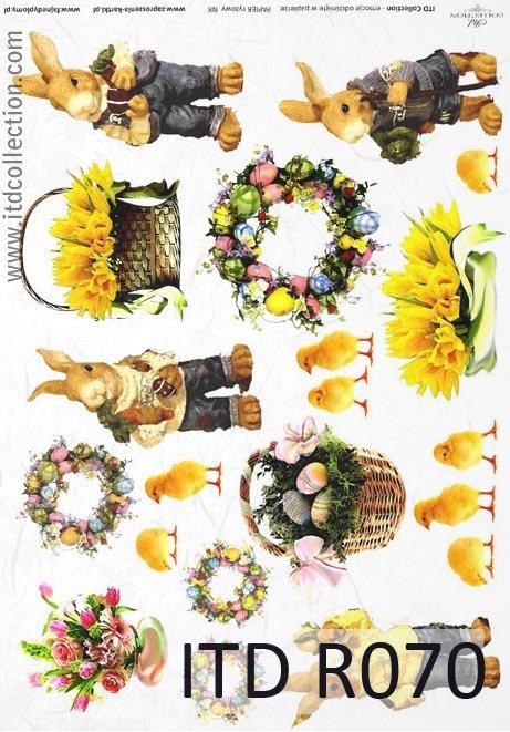 CARTA DI RISO PER DECOUPAGE A4, PASQUA 1