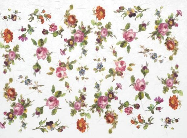 CARTA DI RISO PER DECOUPAGE A4, ROSE PIC