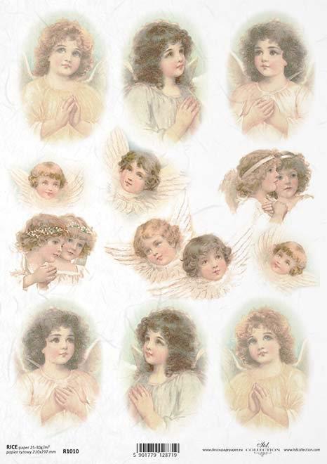 DECOUPAGE PAPIR RIŽEV A4, ANGELI