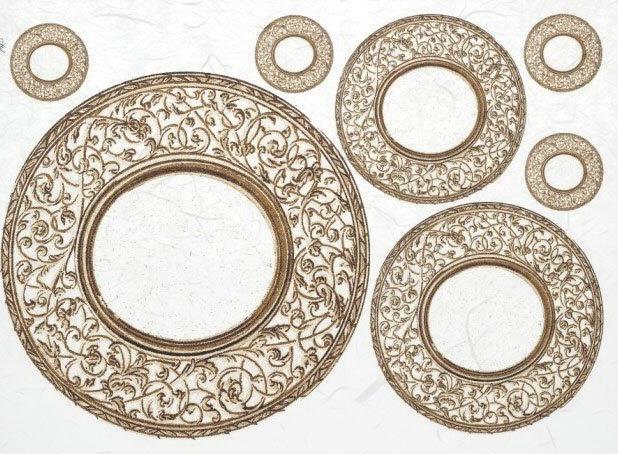 DECOUPAGE PAPIR RIŽEV A4, DEKO KROGI