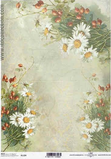 DECOUPAGE PAPIR RIŽEV A4, MARJETICE