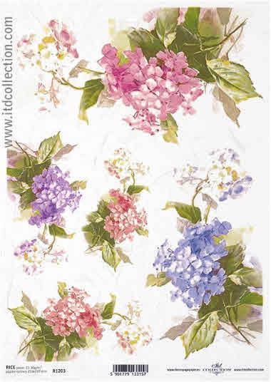 Decoupage paper - Hydrangea
