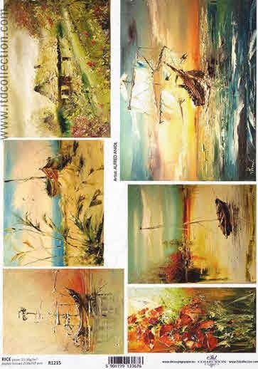 CARTA DI RISO PER DECOUPAGE A4, SUNSET