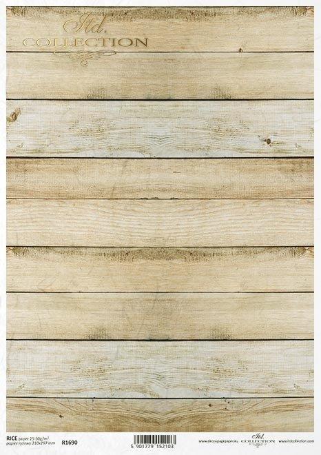 Decoupage papir, rižev A4, Vintage deske