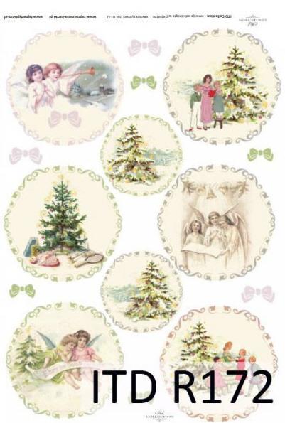 DECOUPAGE PAPIR RIŽEV A4,BOŽIČNI MOTIVI