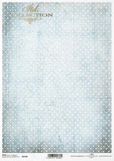 CARTA DI RISO PER DECOUPAGE A4, PUNTINI