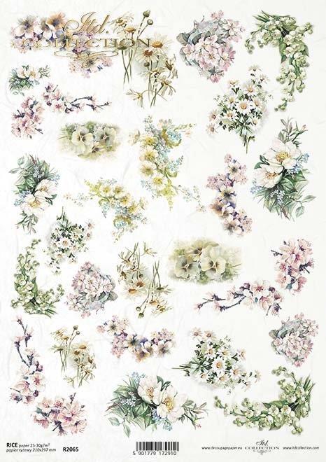 Decoupage papir, rižev A4, Šopki