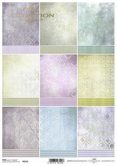 Decoupage papir, rižev A4, Ozadja